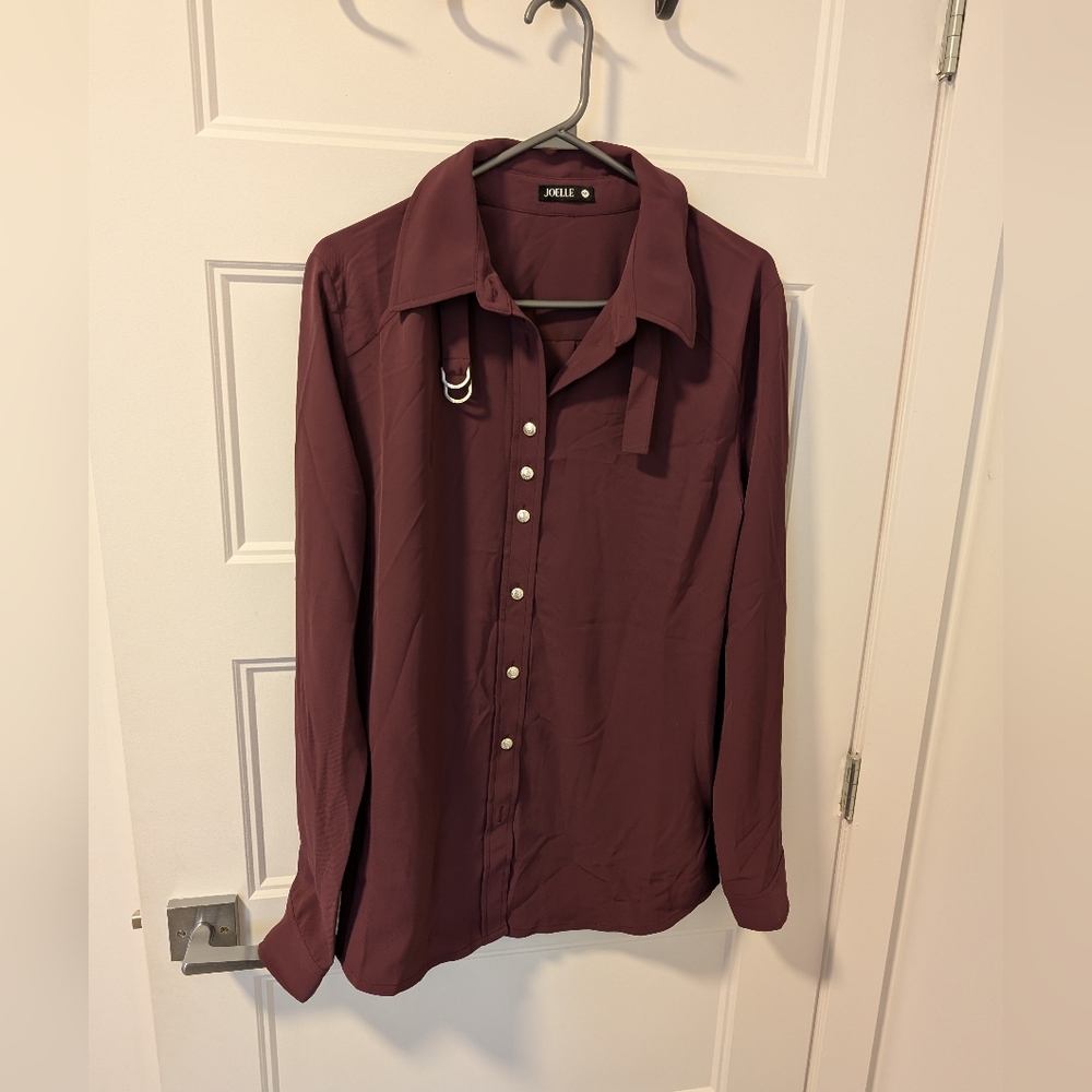 Joelle/Bordeaux Blouse Sz M